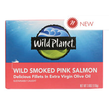 Wholesale Wild Planet Wild Smoked Pink Salmon Fillets 3.9 Oz Can- Bulk