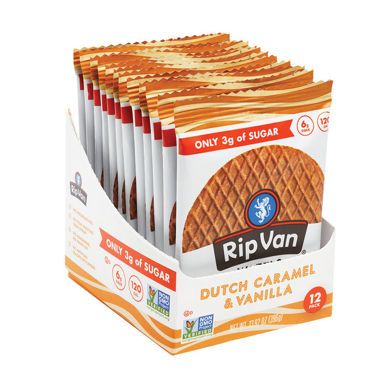 Wholesale Rip Van Wafels Dutch Caramel & Vanilla 1.16 Oz - 48ct Case Bulk