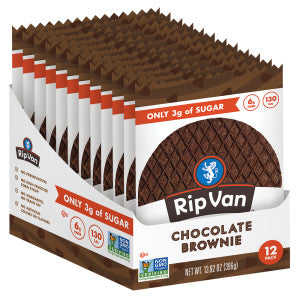 Wholesale Rip Van Wafels Low Sugar Chocolate Brown 1.16 Oz 12ct Box Bulk