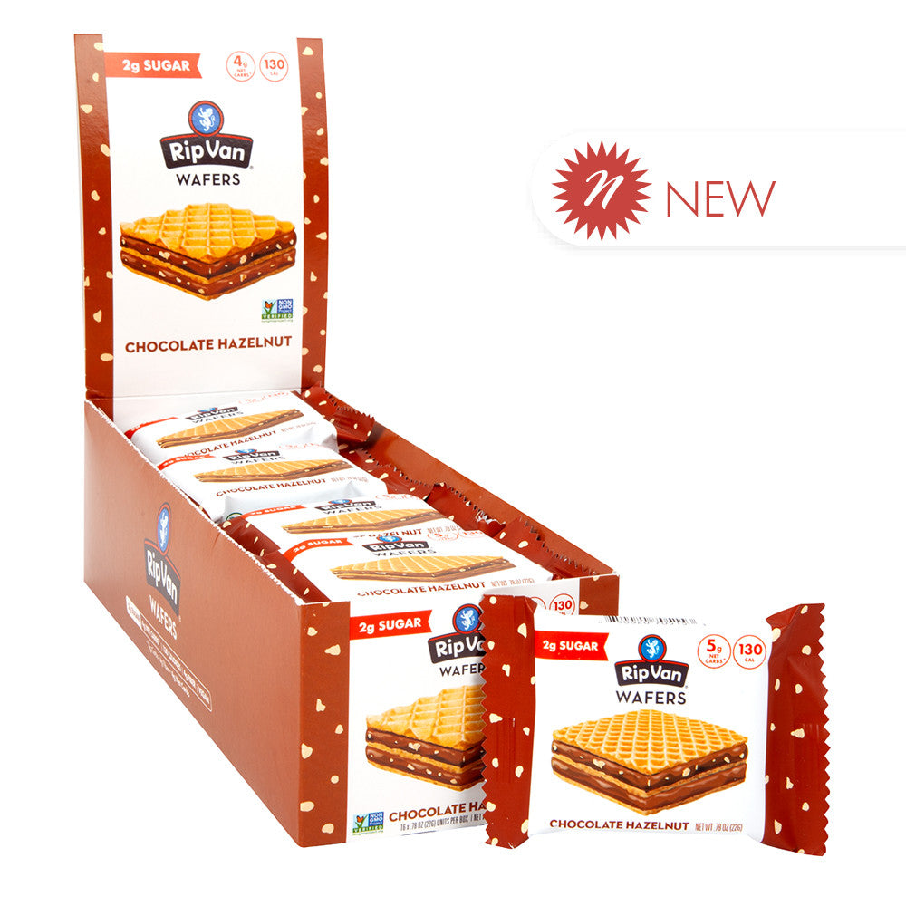 Wholesale Rip Van Wafels Chocolate Hazelnut Wafer 0.78 Oz Package- Bulk