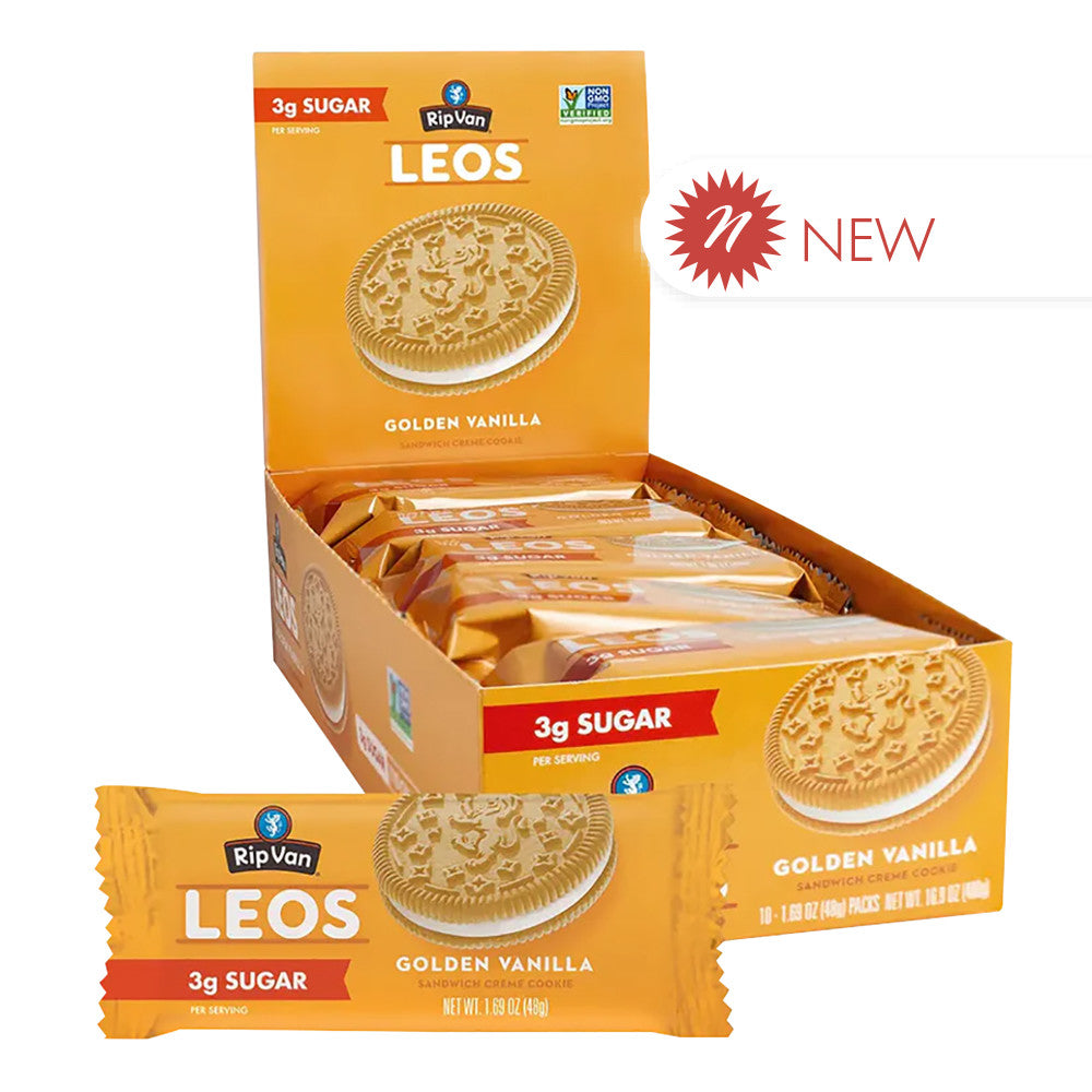 Wholesale Rip Van Wafels Leos Golden Vanilla 1.69 Oz Package- Bulk