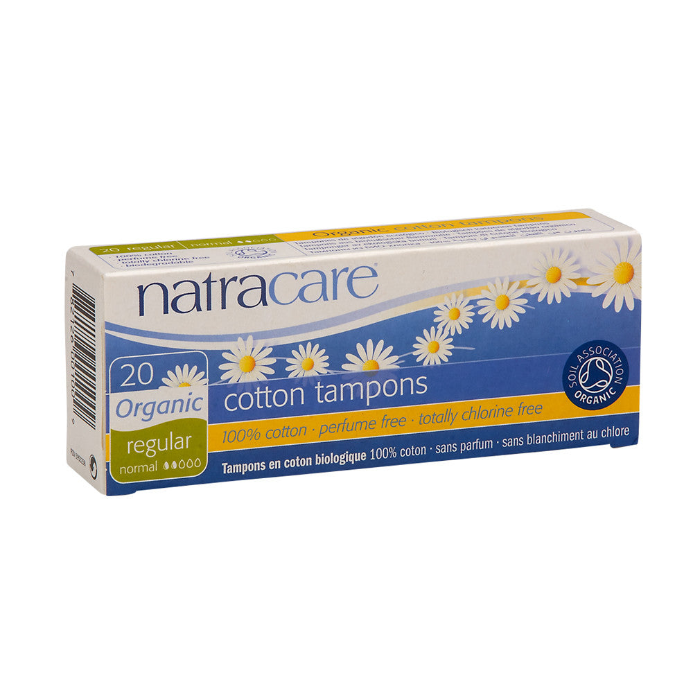 Natracare Organic Non-Applicator Cotton Tampons Box
