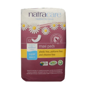 Wholesale Natracare Super Maxi Pads 12 Ct Pack- Bulk