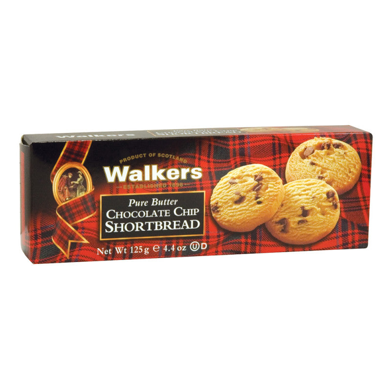 Wholesale Walkers Shortbread Chocolate Chip Cookies 4.4 Oz Box - 12ct Case Bulk
