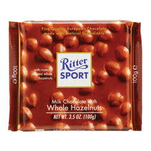 Wholesale Ritter Sport Milk Chocolate Whole Hazelnuts 3.5 Oz Bar- Bulk