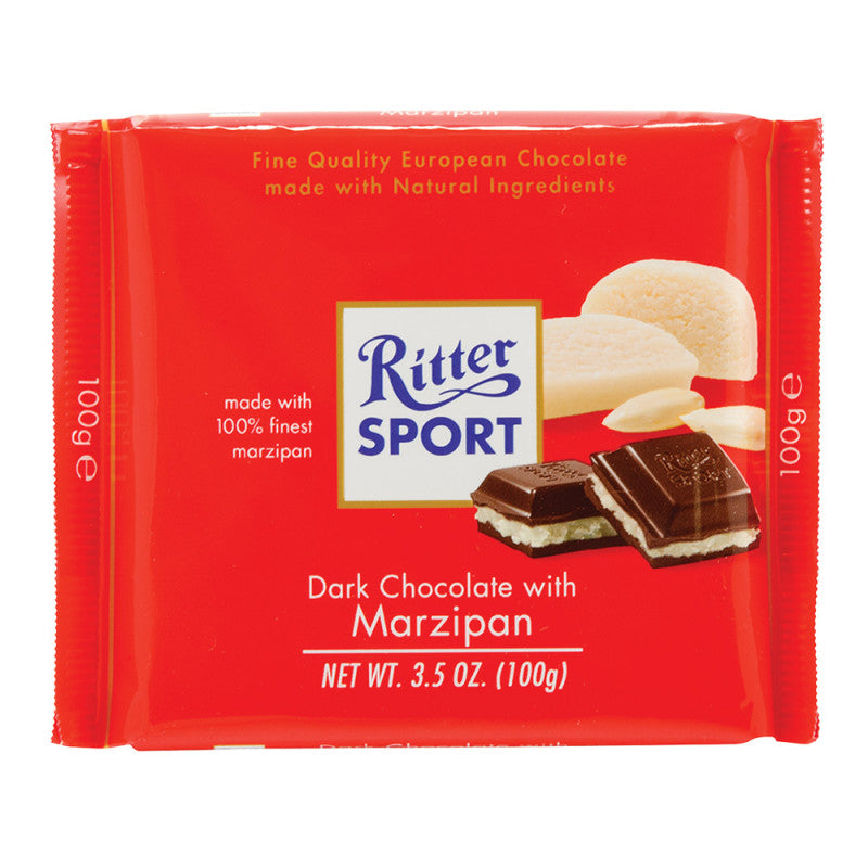 Wholesale Ritter Sport Dark Chocolate With Marzipan 3.5 Oz Bar- Bulk
