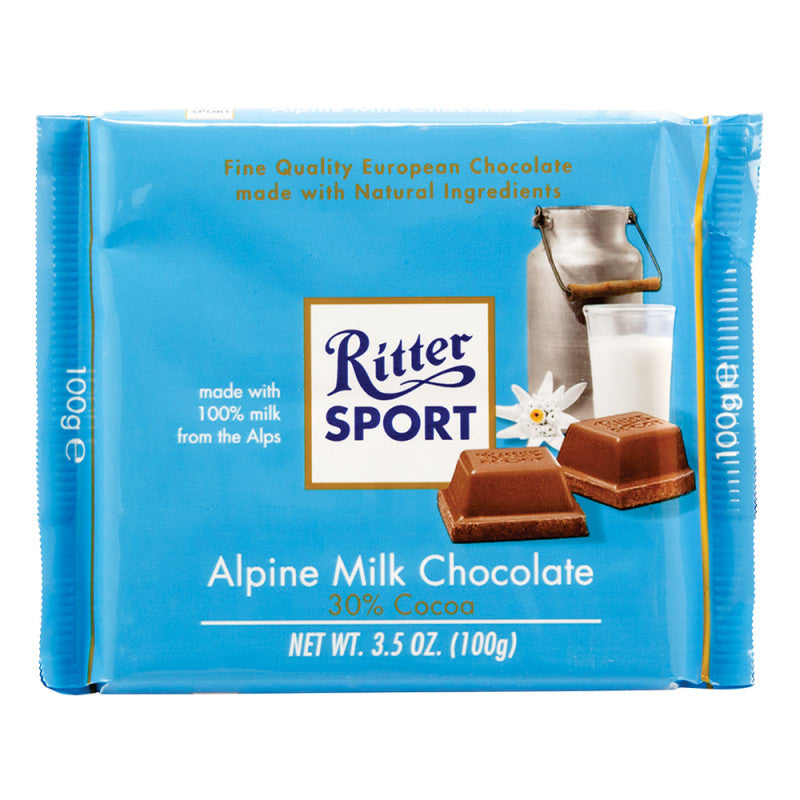 Wholesale Ritter Sport Alpine Milk Chocolate 3.5 Oz Bar Bulk