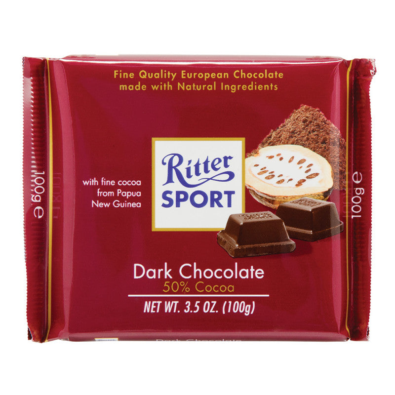 Wholesale Ritter Sport 50% Dark Chocolate 3.5 Oz Bar- Bulk