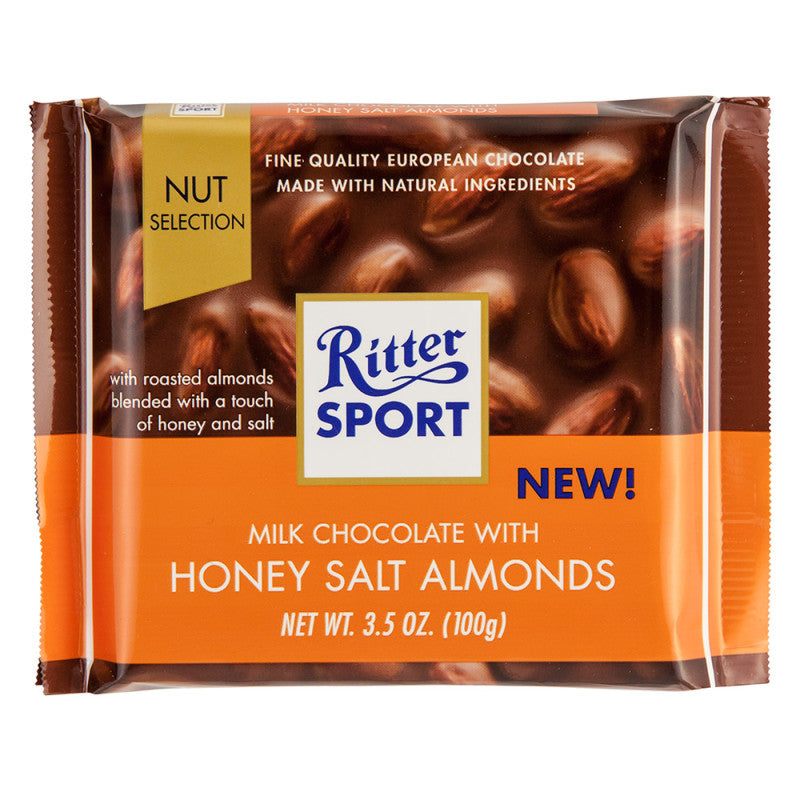 Wholesale Ritter Sport Milk Chocolate With Honey Salt Almonds 3.5 Oz Bar Bulk
