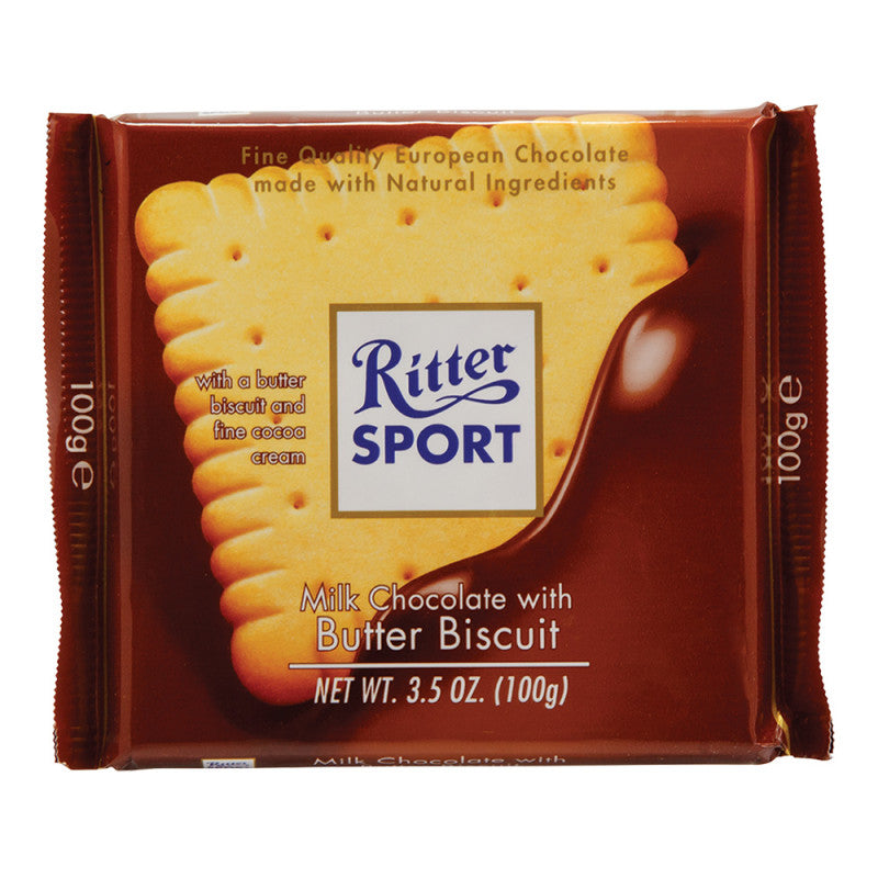 Wholesale Ritter Sport Milk Chocolate With Butter Biscuit 3.5 Oz Bar Bulk