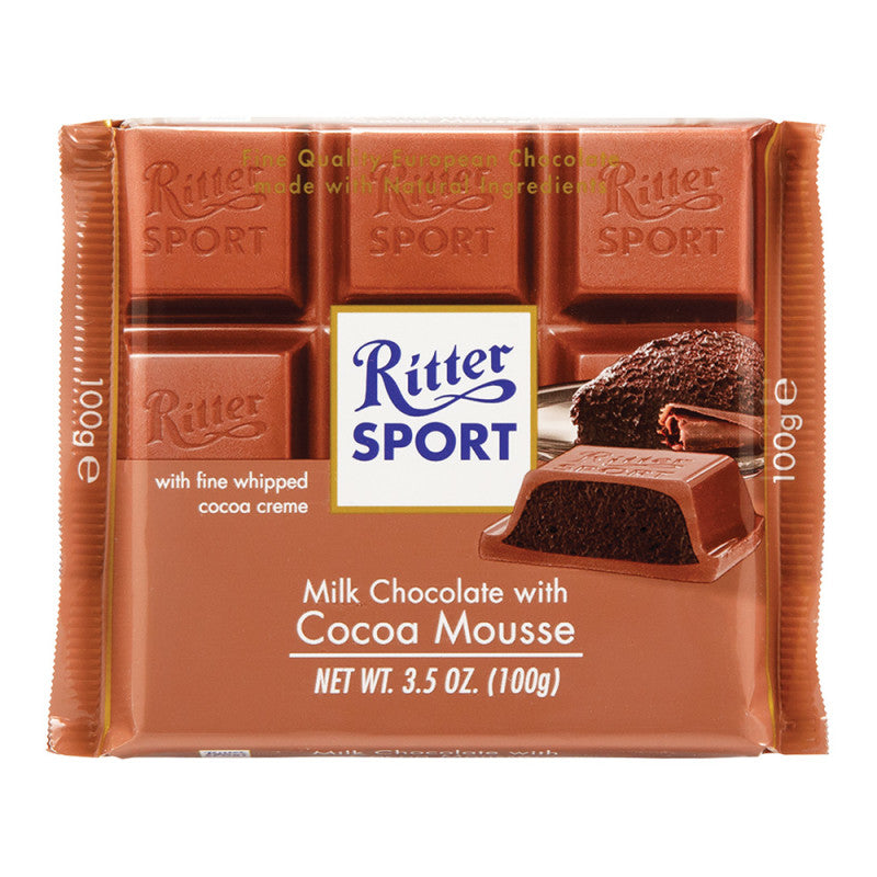 Wholesale Ritter Sport Milk Chocolate With Cocoa Mousse 3.5 Oz Bar Bulk