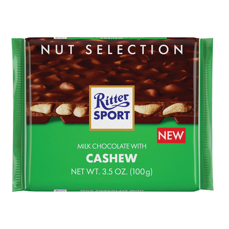Wholesale Ritter Bar Milk Chocolate With Cashew 3.5 Oz- Bulk