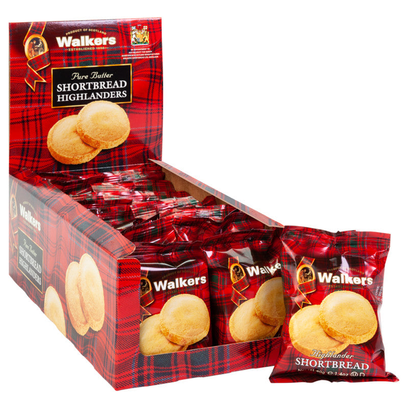 Wholesale Walkers Shortbread Highlander Cookies Twin Pack 1.4 Oz - 108ct Case Bulk