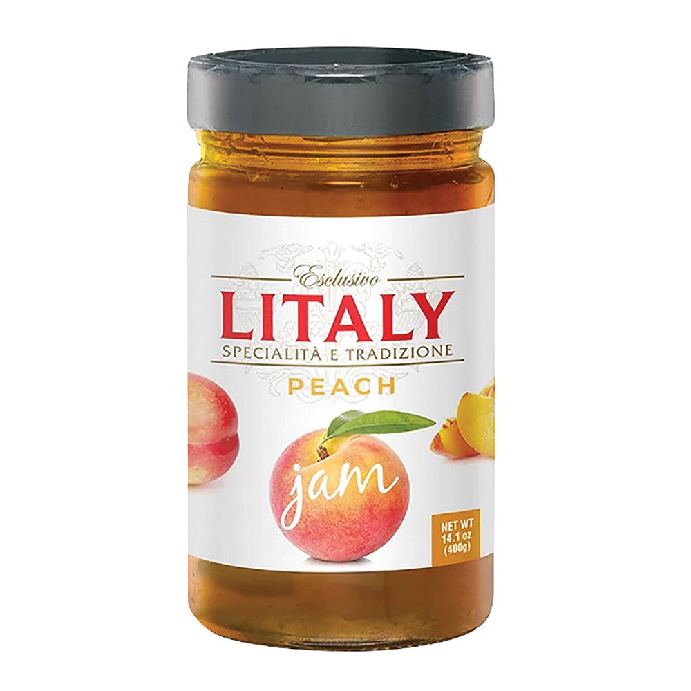 Wholesale Litaly Peach Jam 14.1 Oz Jar-6ct Case Bulk