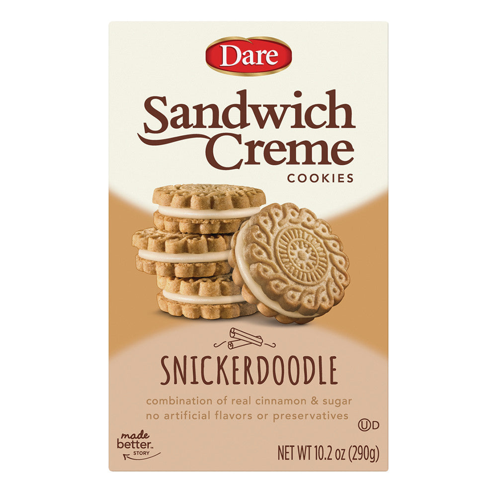 Wholesale Dare Sandwich Creme Snickerdoodle Cookies 10.2 Oz Box Bulk