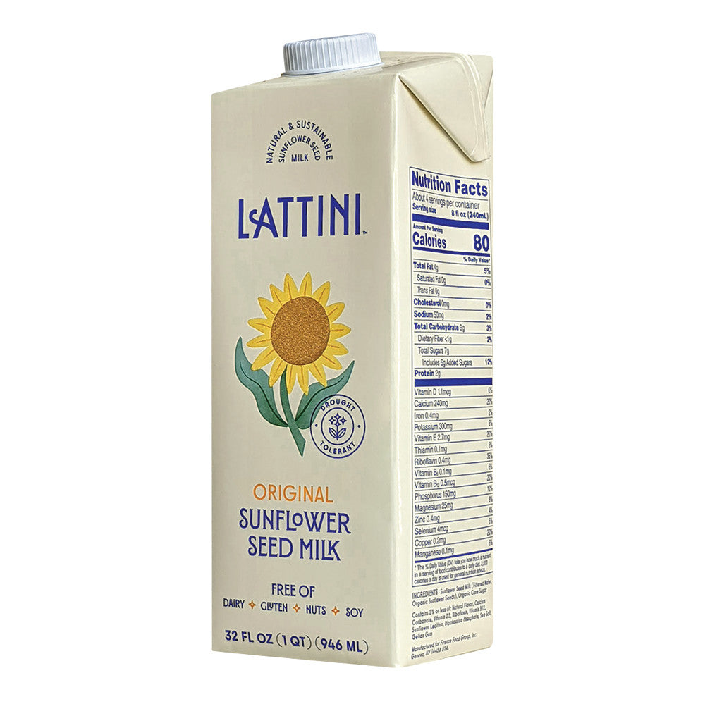Wholesale Lattini Original Sunflower Milk 32 Oz Tetra Pack Bulk