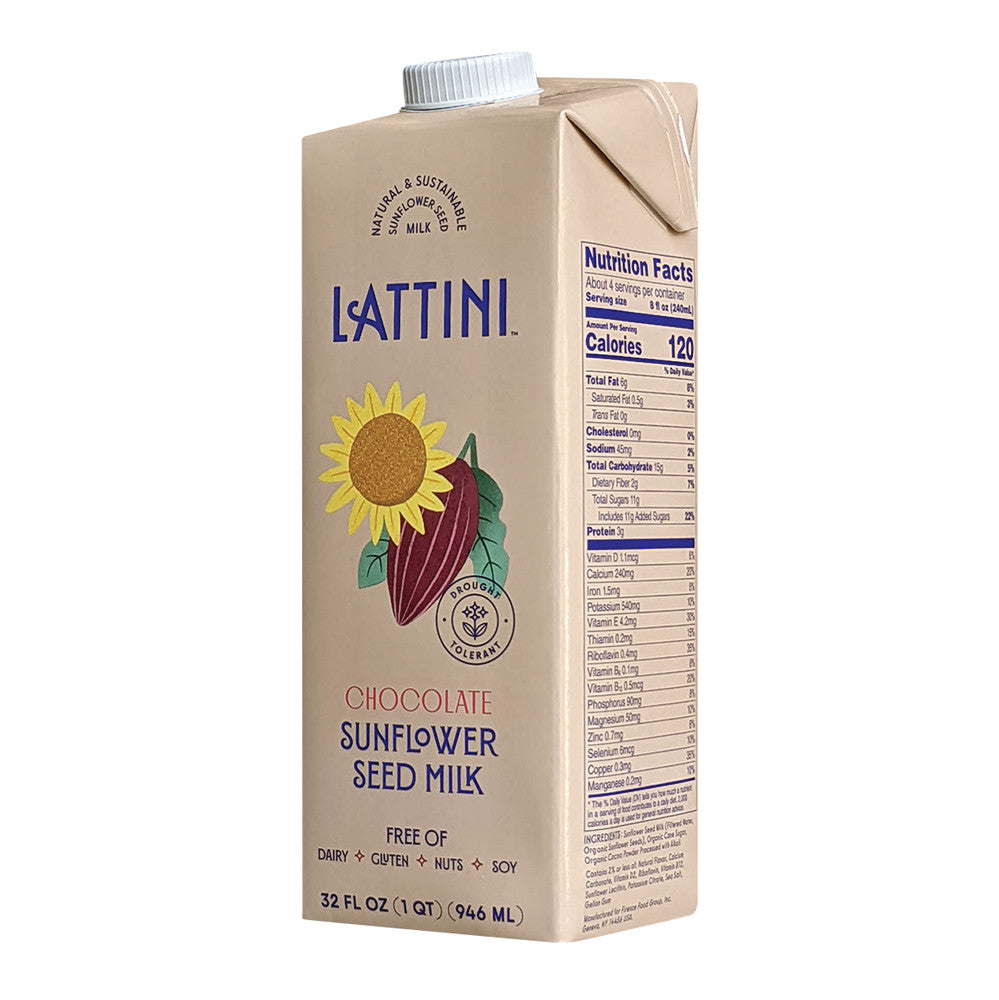 Wholesale Lattini Chocolate Sunflower Milk 32 Oz Tetra Pack Bulk