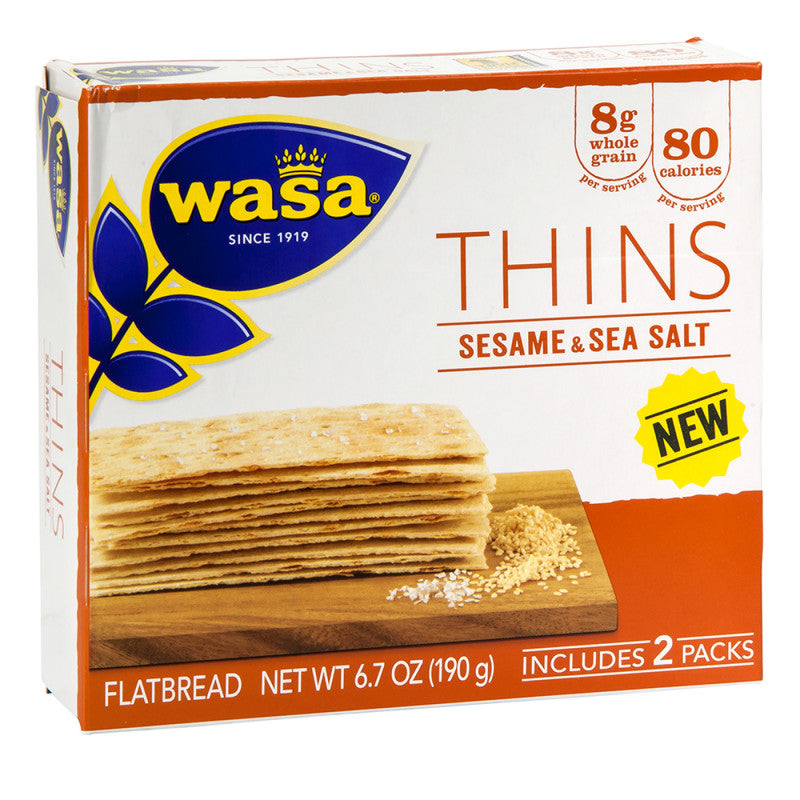 Wholesale Wasa Sesame And Sea Salt Thins 6.7 Oz Box - 10ct Case Bulk