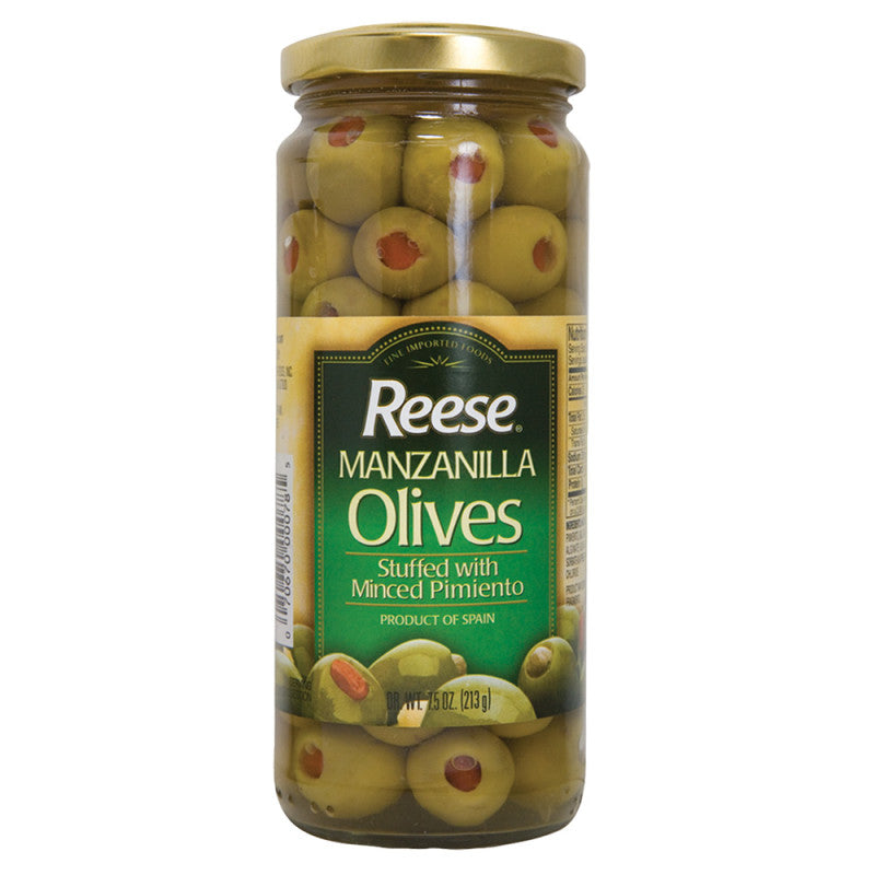 Wholesale Reese Manzanilla Pimento Stuffed Olives 7.5 Oz Jar Bulk