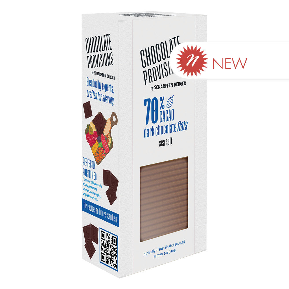Wholesale Scharffen Berger 70% Dark Chocolate Flats With Sea Salt 6.3 Oz Box Bulk