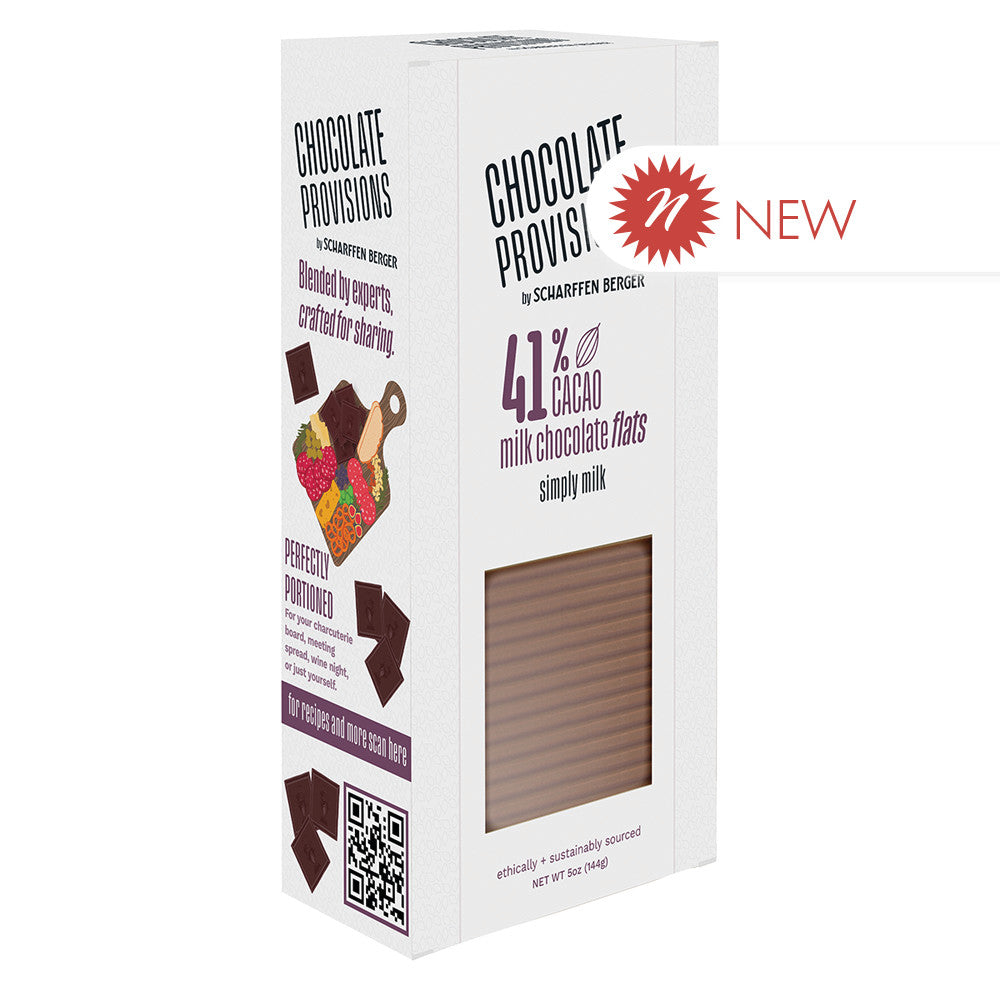Wholesale Scharffen Berger 41% Cacao Milk Chocolate Flats 6.3 Oz Box- Bulk