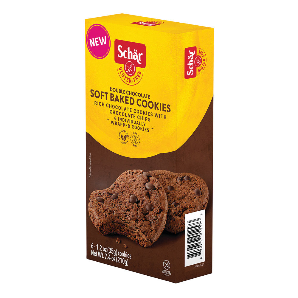 Wholesale Schar Gluten Free Double Chocolate Soft Baked Cookies 7.4 Oz Box Bulk