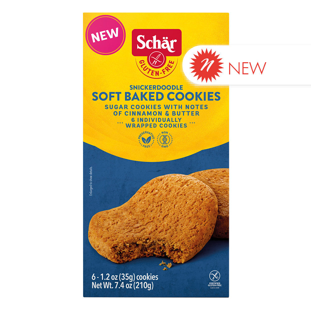 Schar - Gluten Free Snckrdoodle Soft Baked Cookies - 7.4Oz