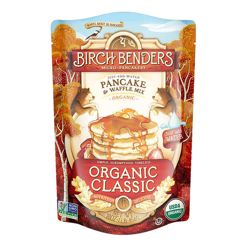 Wholesale Birch Benders Organic Classic Pancake Mix 16 Oz Pouch - 6ct Case Bulk