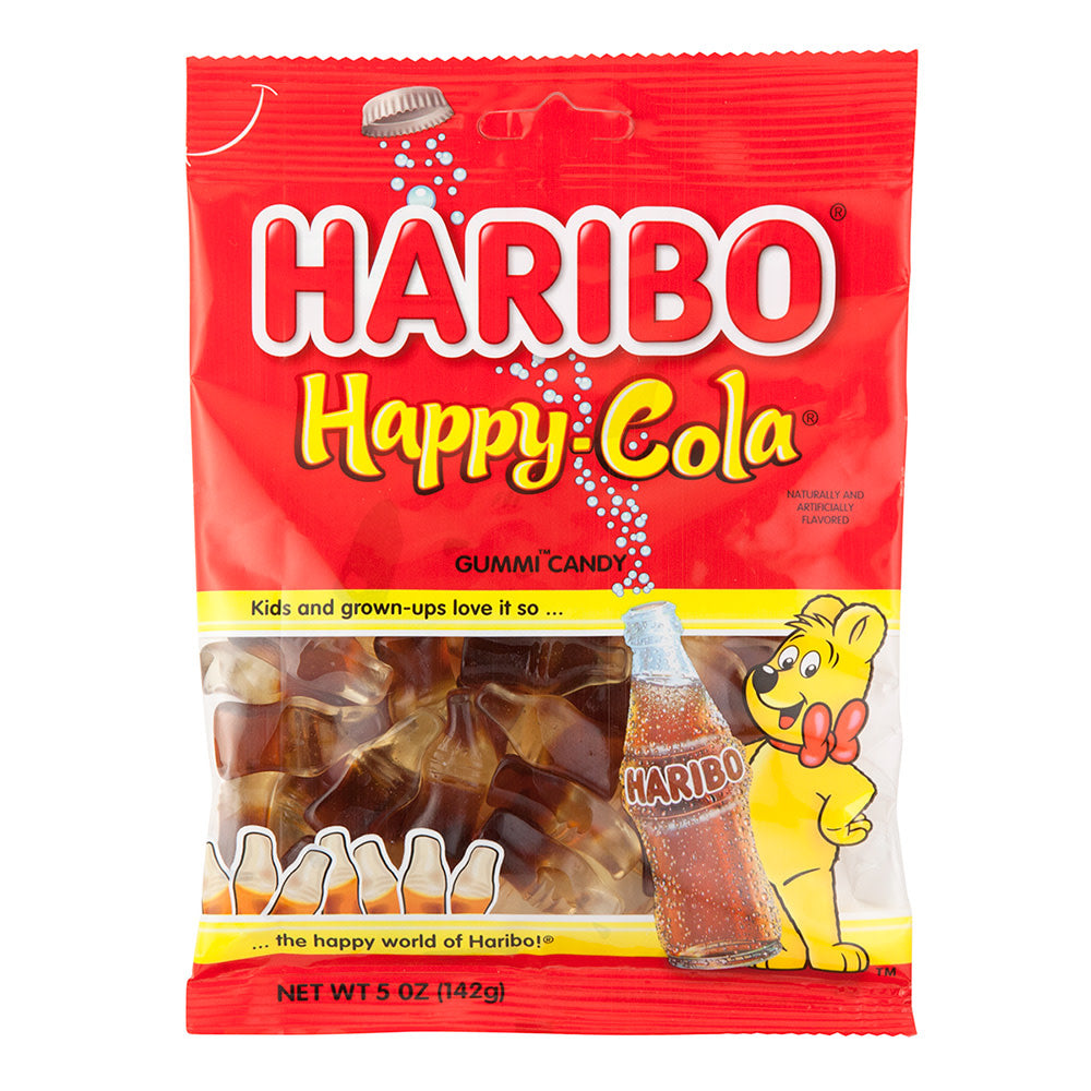 Wholesale Haribo Happy Cola Gummi Candy 5 Oz Peg Bag Bulk