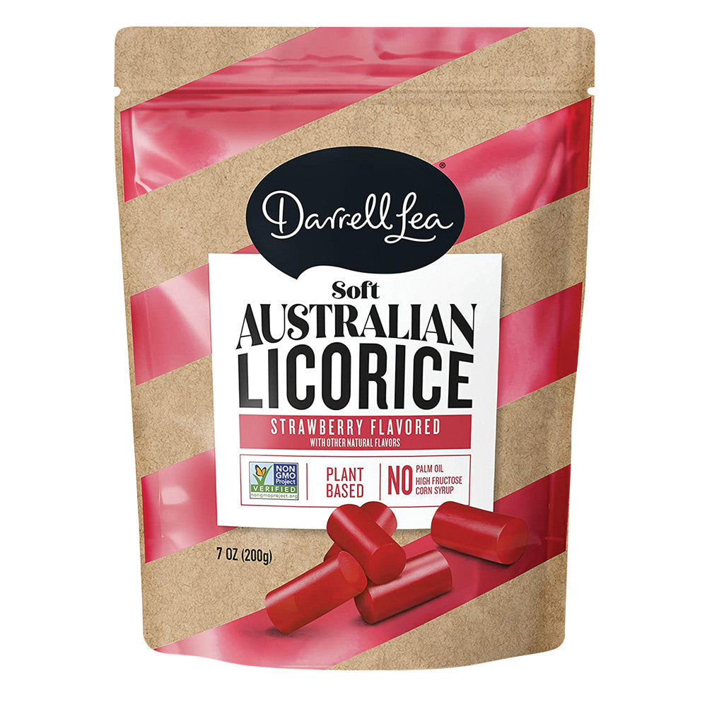 Wholesale Darrell Lea Red Strawberry Licorice 7 Oz Pouch- Bulk