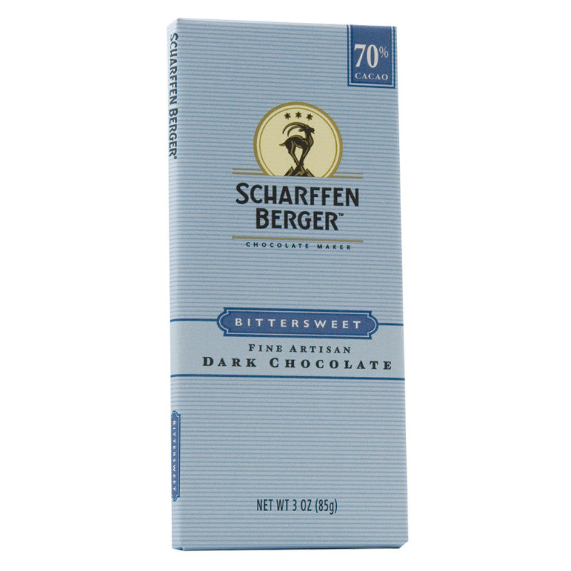 Wholesale Scharffen Berger 70% Bittersweet Dark Chocolate 3 Oz Bar Bulk