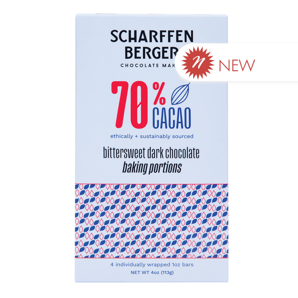 Wholesale Scharffen - Bking Prtns - 70% Bttrswt Dark - 4Oz Bulk