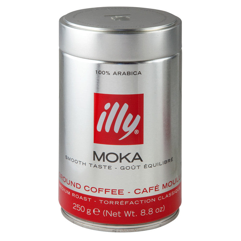 Wholesale Illy Ground Moka Classico Coffee Medium Roast 8.8 Oz Tin - 12ct Case Bulk