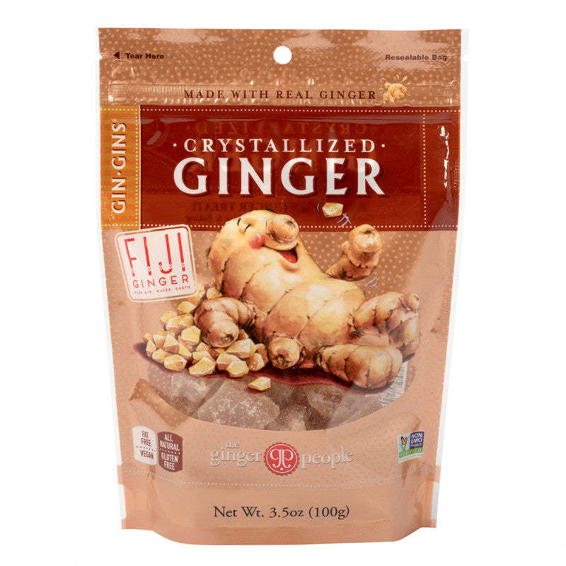 Wholesale Ginger People Crystalized Ginger Candy 3.5 Oz Pouch- Bulk