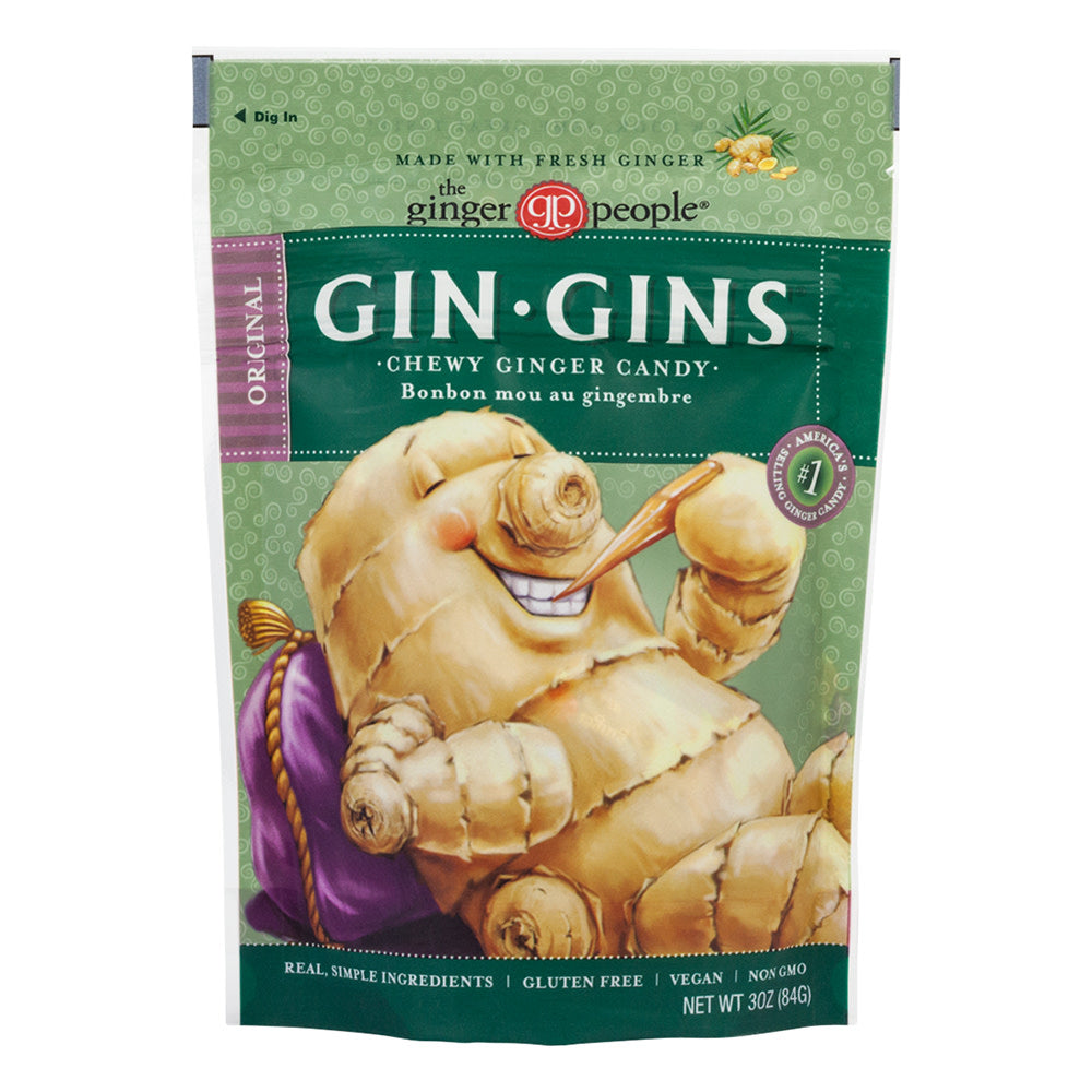 Ginger People Original Ginger Chews 3 Oz Bag
