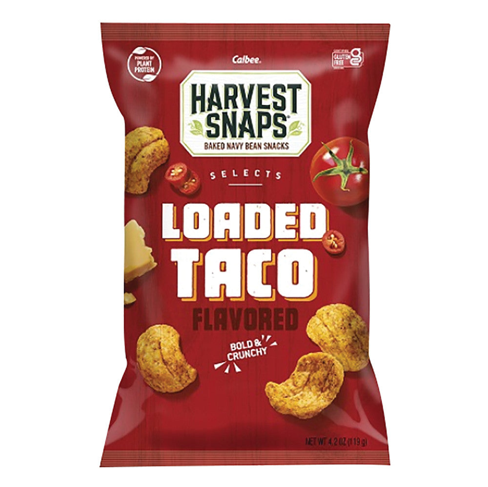 Calbee Harvest Snaps Selects Loaded Taco 4.2 Oz Bag