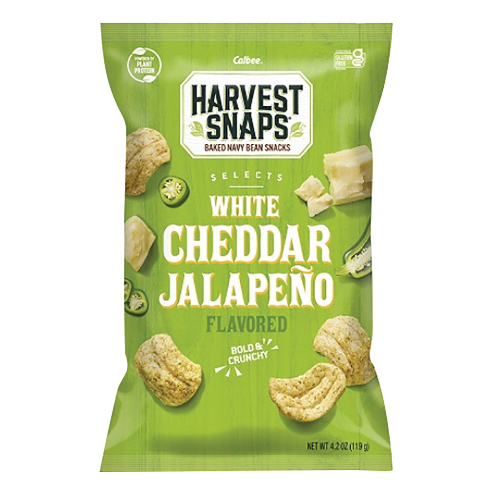 Calbee Harvest Snaps Selects White Cheddar Jalapeno 4.2 Oz Bag