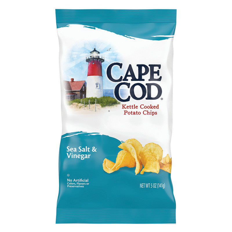 Wholesale Cape Cod Sea Salt & Vinegar Potato Chips 5 Oz Bag - 8ct Case Bulk