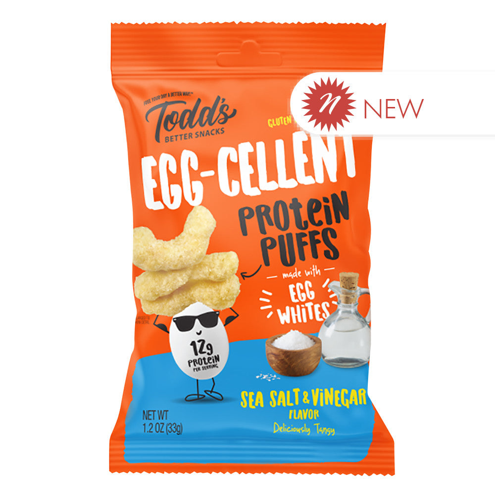 Wholesale Todd'S - Eggcellent Protein Puf Sea Salt/Vngr - 1.2Oz- Bulk