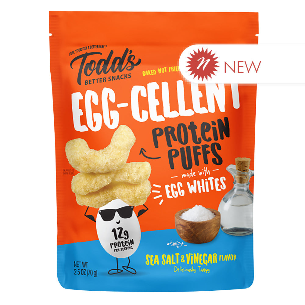 Wholesale Todd'S - Eggcellent Protein Puf Sea Salt/Vngr - 2.5Oz-12ct Case Bulk