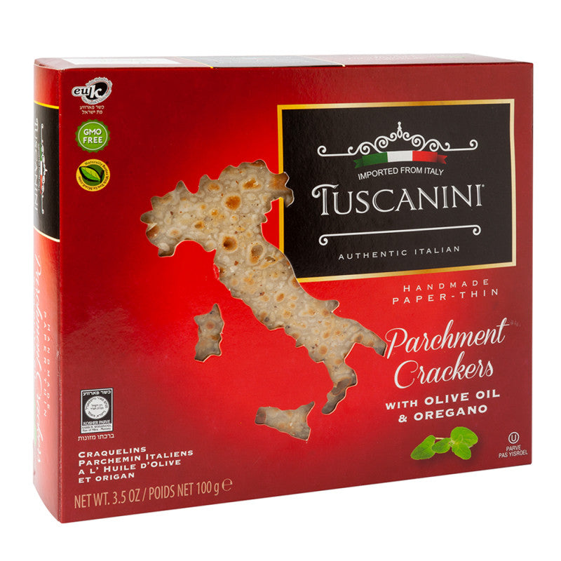 Wholesale Tuscanini Crackers With Olive Oil & Oregano 3.5 Oz Box - 10ct Case Bulk