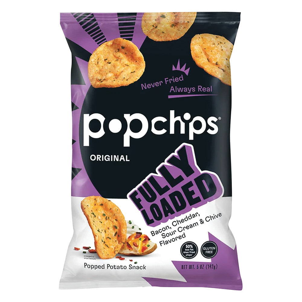 Wholesale Popchips Fully Loaded Bacon, Cheddar, Sour Cream & Chive Flavored 5 Oz Bag Bulk