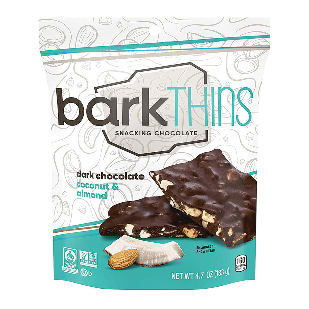 Bark Thins Dark Chocolate Coconut Almond 4.7 Oz Pouch