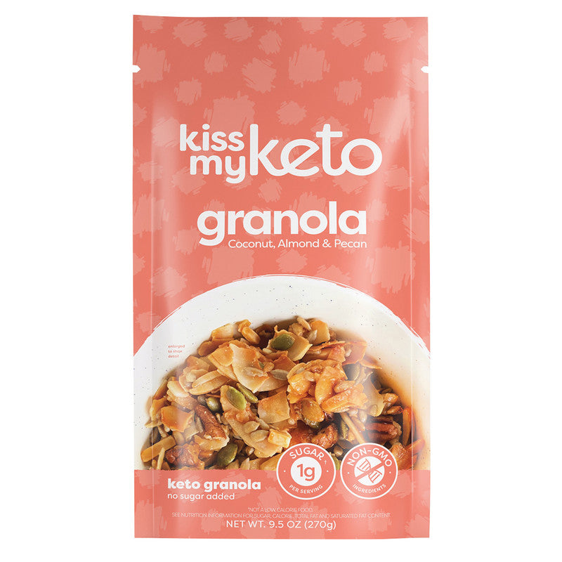 Wholesale Kiss My Keto Coconut Almond & Pecan Granola 9.5 Oz Pouch - 6ct Case Bulk