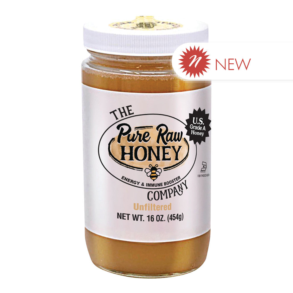 Wholesale Pure Raw Honey Company Unfiltered 16 Oz Jar- Bulk