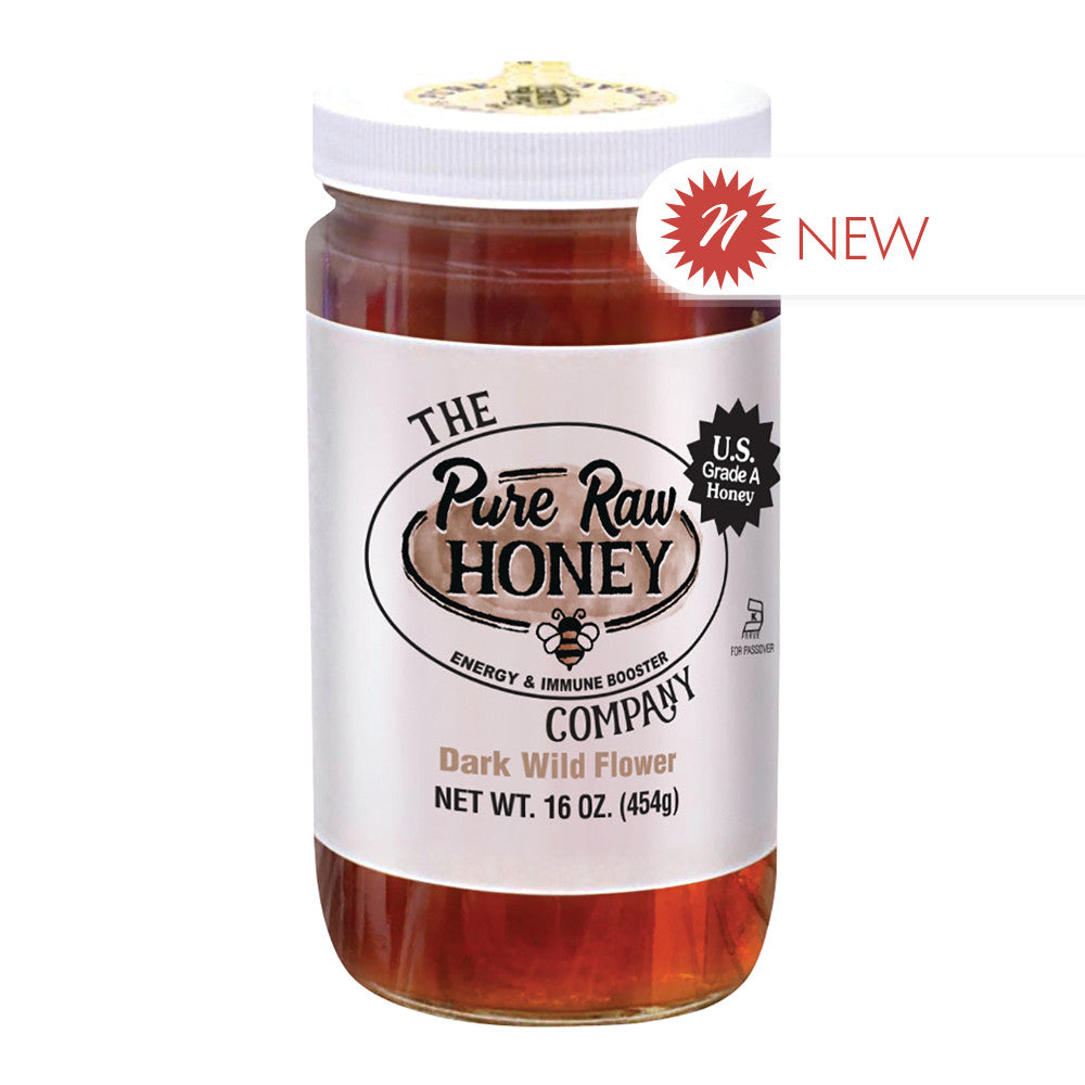 Wholesale Pure Raw Honey Company Dark Wild Flower 16 Oz Jar Bulk