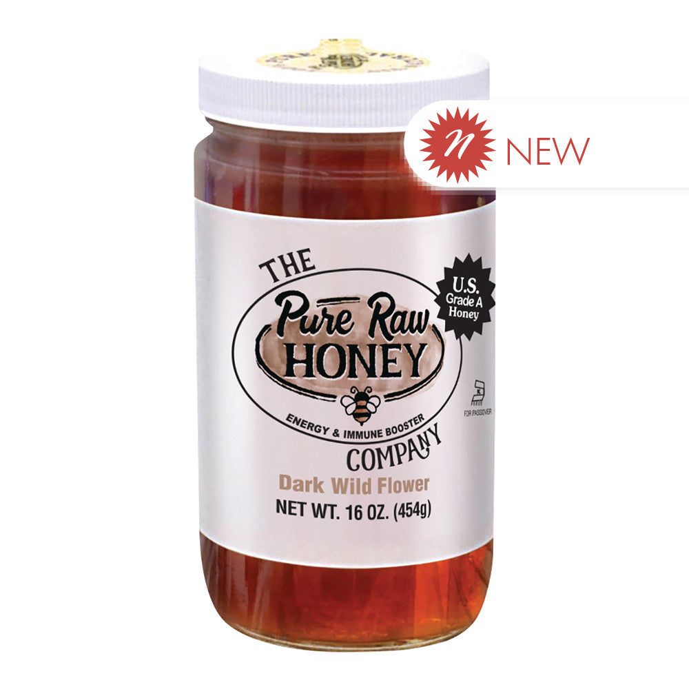 Wholesale Pure Raw Honey Company Dark Wild Flower 16 Oz Jar- Bulk