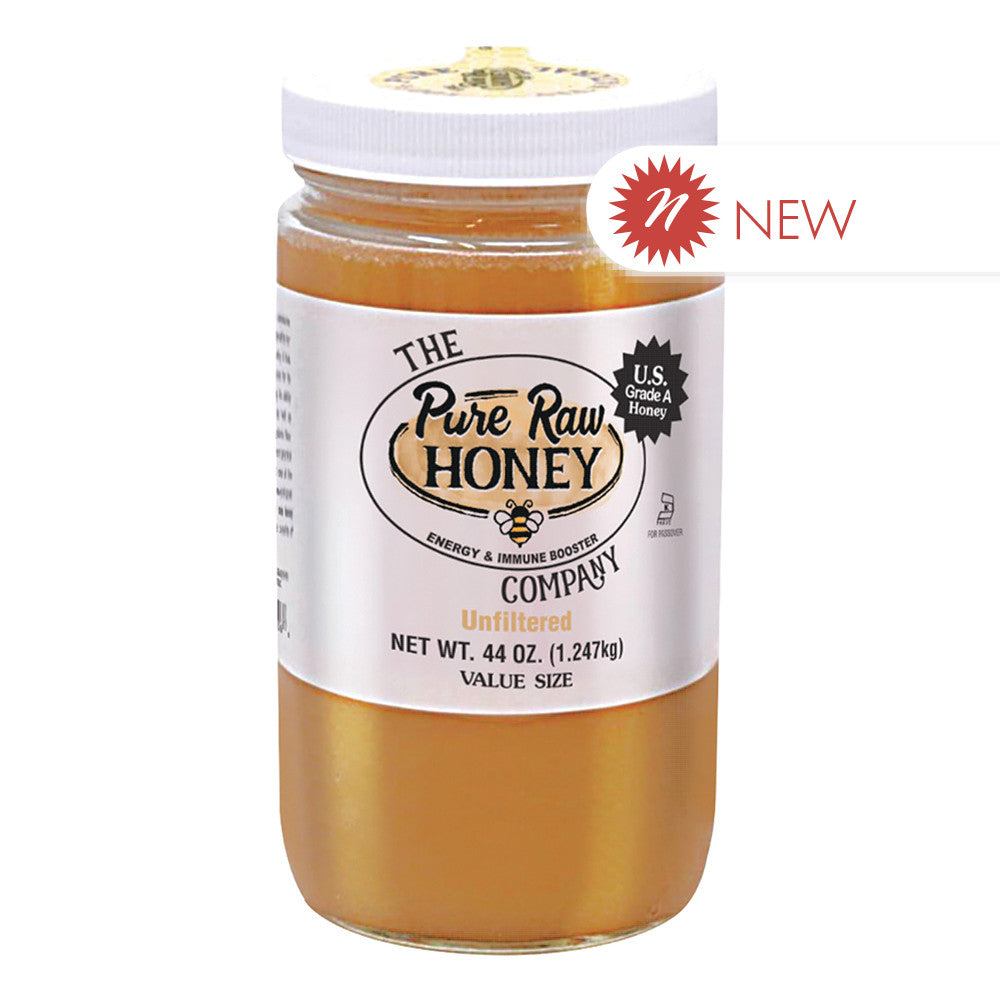 Wholesale Pure Raw Honey Unfiltered Value Size 44 Oz Jar- Bulk