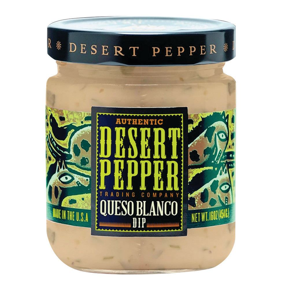 Wholesale Desert Pepper Queso Blanco Dip 16 Oz Jar- Bulk