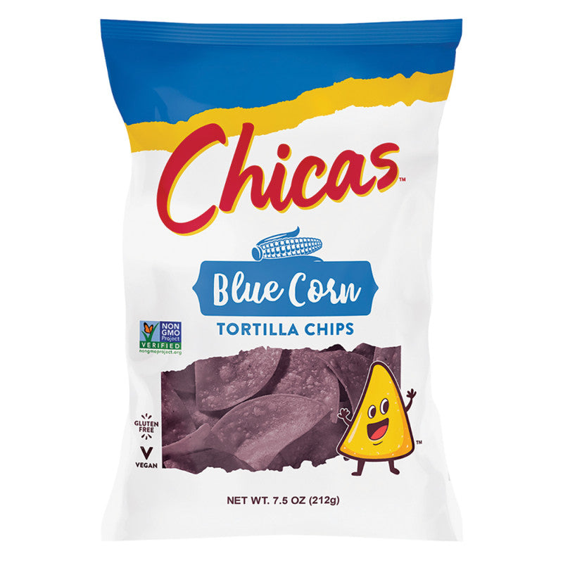 Wholesale Chicas Blue Corn Tortilla Chips 7.5 Oz Bag - 9ct Case Bulk